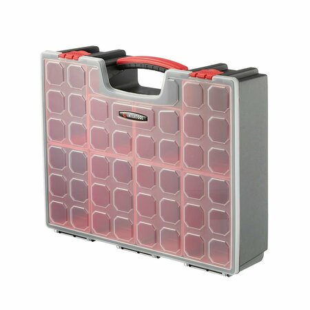 INTERTOOL Portable Compartment Box, 8 Compartments, 16.3 in. x 12.9 in. x 4.3 in., Plastic BX08-4034